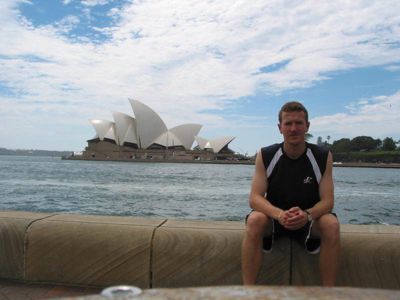 Michael Fabing at the Opera House in Sydney (Australia)