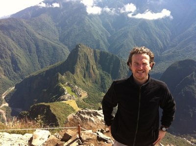 Michael Fabing at a top of a mountain